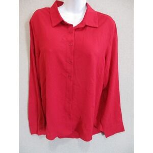 Canton Walker Shirt Size Large NWT Red Button Up